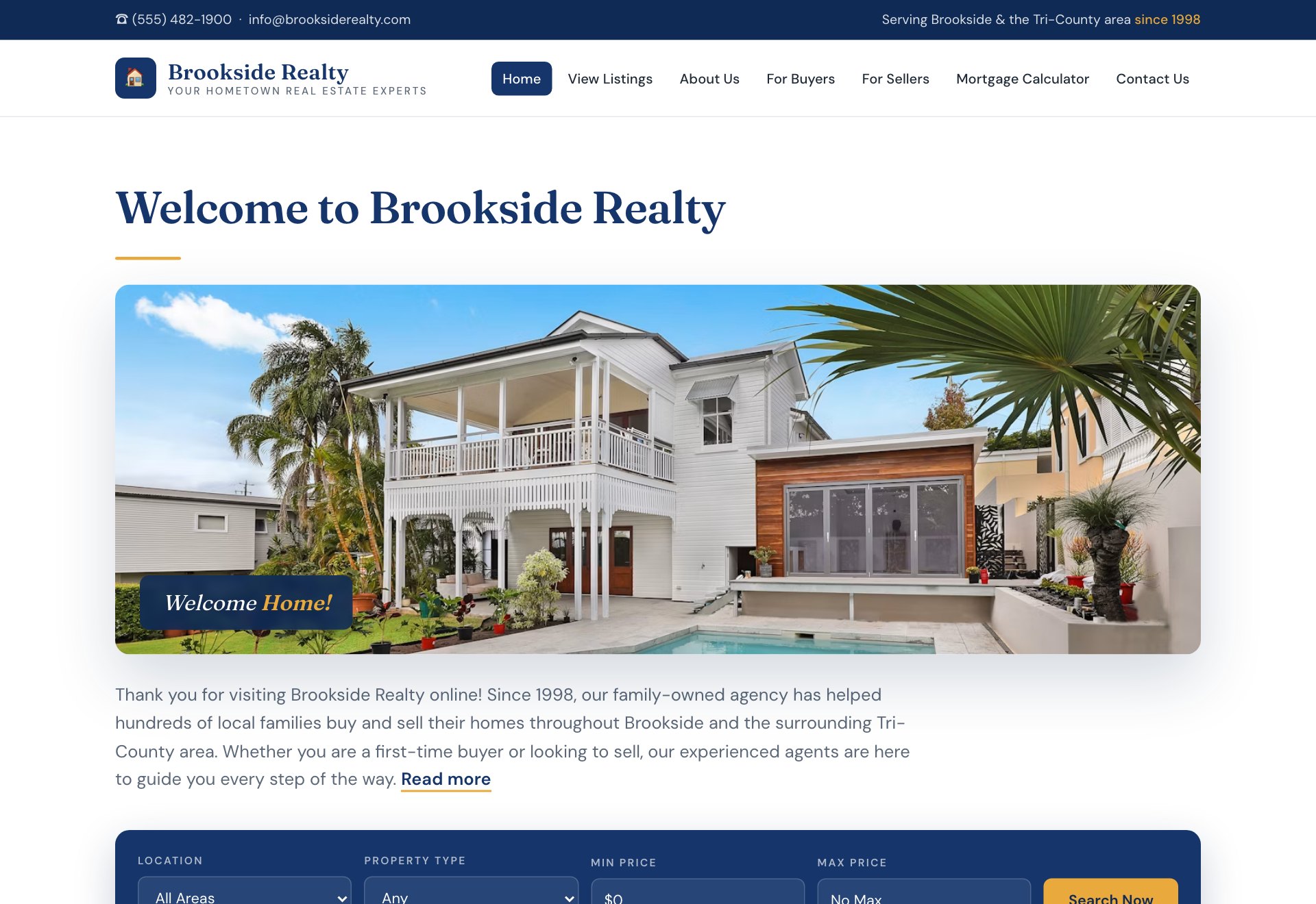 A small business website rebuilt by Resite Now — modern, fast, static